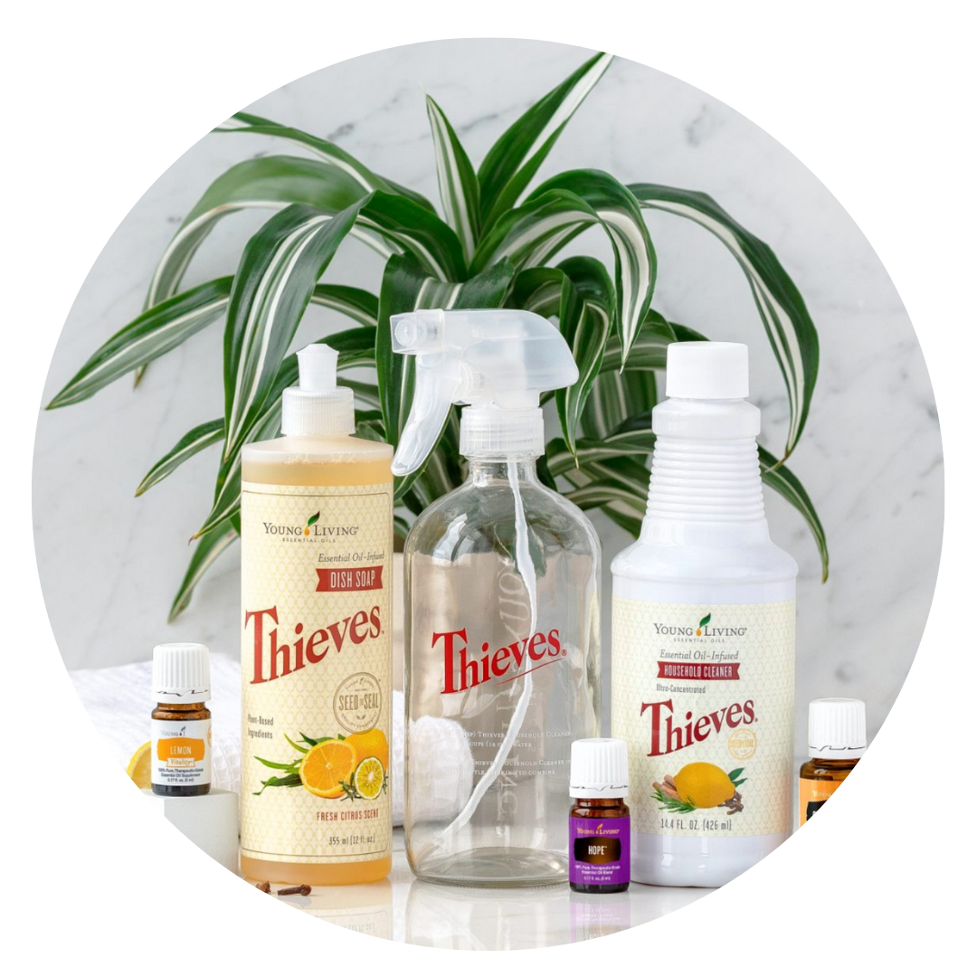 Graphic of Young Living Cleaning Products